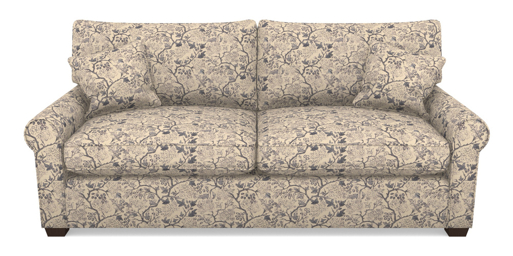 Product photograph of Bignor Sofa Bed 4 Seater Sofa Bed In Rhs Collection - Gertrude Jekyll Linen Cotton Blend - Navy from Sofas and Stuff Limited