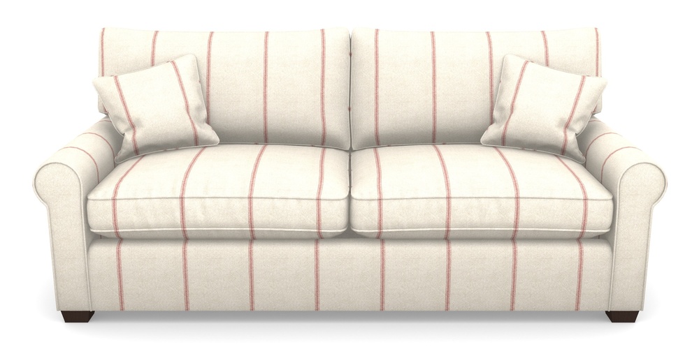 Product photograph of Bignor Sofa Bed 4 Seater Sofa Bed In Grain Sack Stripe - Red from Sofas and Stuff Limited