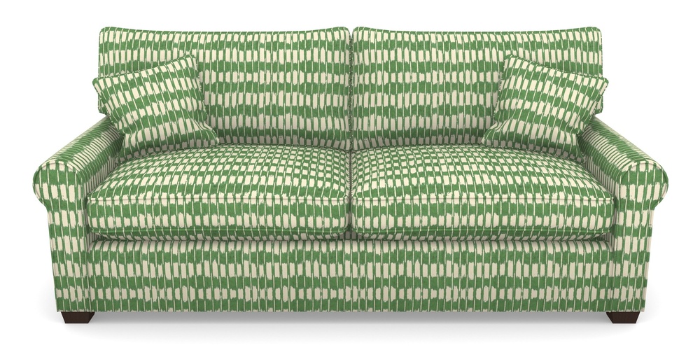 Product photograph of Bignor Sofa Bed 4 Seater Sofa Bed In V A Brompton Collection - Ikat - Basil from Sofas and Stuff Limited