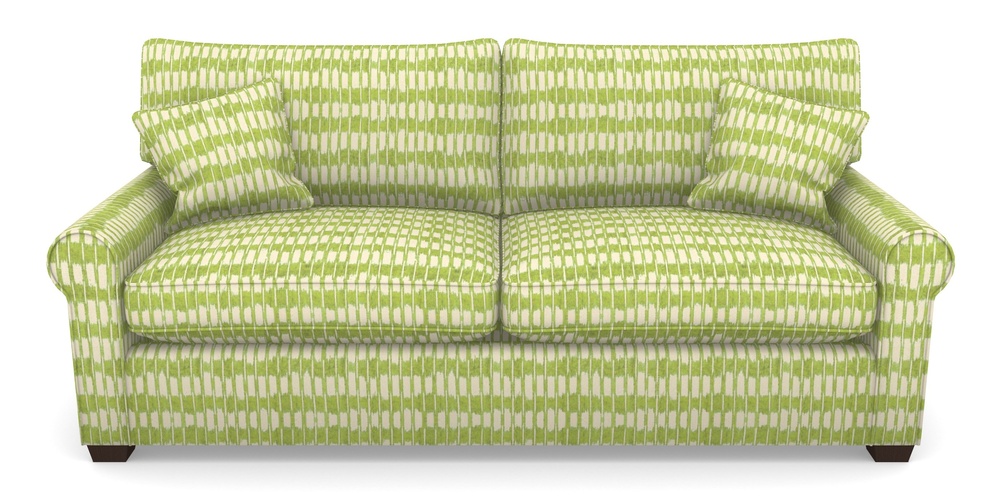 Product photograph of Bignor Sofa Bed 4 Seater Sofa Bed In V A Brompton Collection - Ikat - Lime from Sofas and Stuff Limited