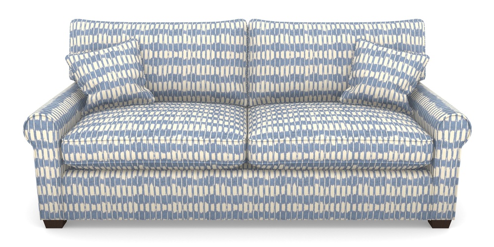 Product photograph of Bignor Sofa Bed 4 Seater Sofa Bed In V A Brompton Collection - Ikat - Morning Blue from Sofas and Stuff Limited