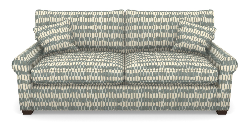 Product photograph of Bignor Sofa Bed 4 Seater Sofa Bed In V A Brompton Collection - Ikat - Pebble from Sofas and Stuff Limited