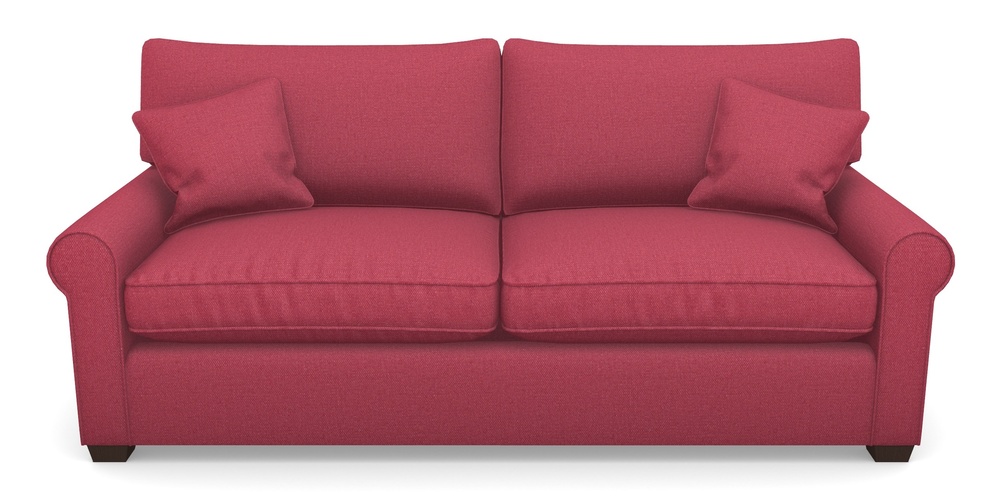 Product photograph of Bignor Sofa Bed 4 Seater Sofa Bed In Plain Linen Cotton - Raspberry Jam from Sofas and Stuff Limited