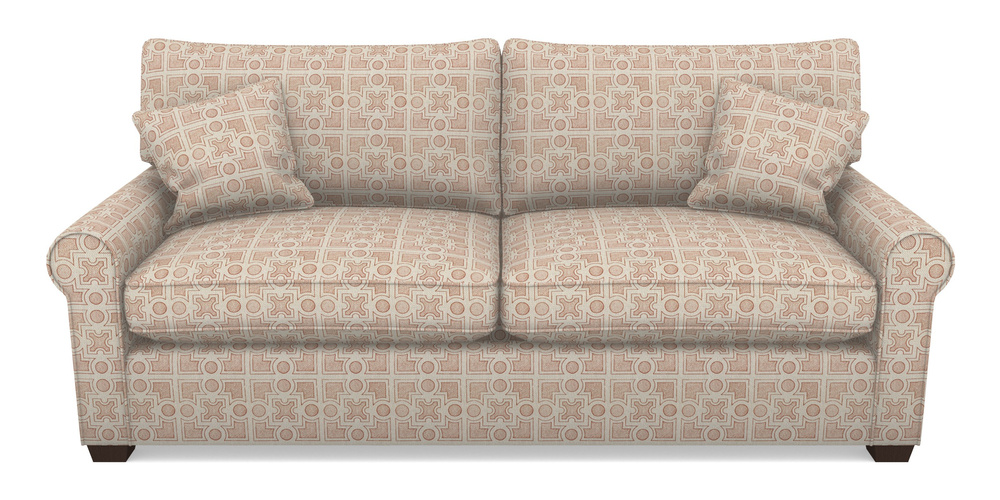 Product photograph of Bignor Sofa Bed 4 Seater Sofa Bed In Rhs Collection - Small Knot Garden Cotton Weave - Terracotta from Sofas and Stuff Limited