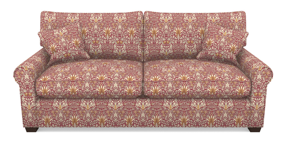 Product photograph of Bignor Sofa Bed 4 Seater Sofa Bed In William Morris Collection - Snakeshead - Claret Gold from Sofas and Stuff Limited