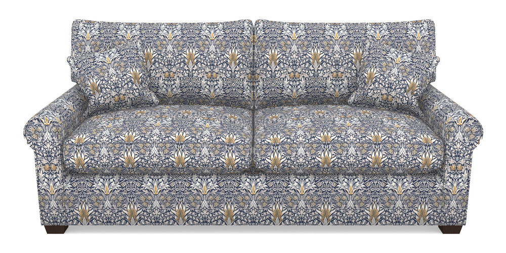 Product photograph of Bignor Sofa Bed 4 Seater Sofa Bed In William Morris Collection - Snakeshead - Indigo Hemp from Sofas and Stuff Limited