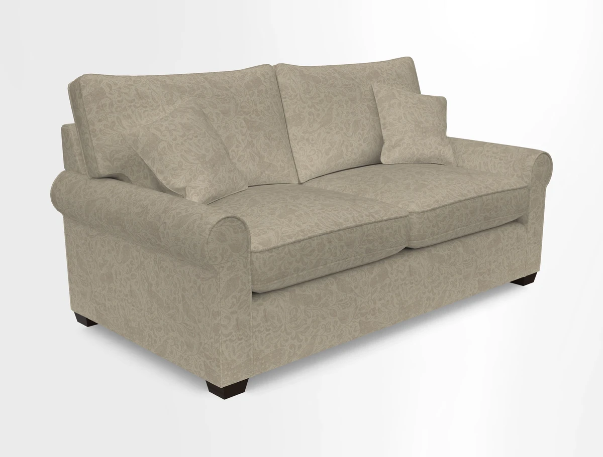 Bignor 3 Seater Sofa in V&A Drawn From Nature Oak Tree Gold. Loose cover option available