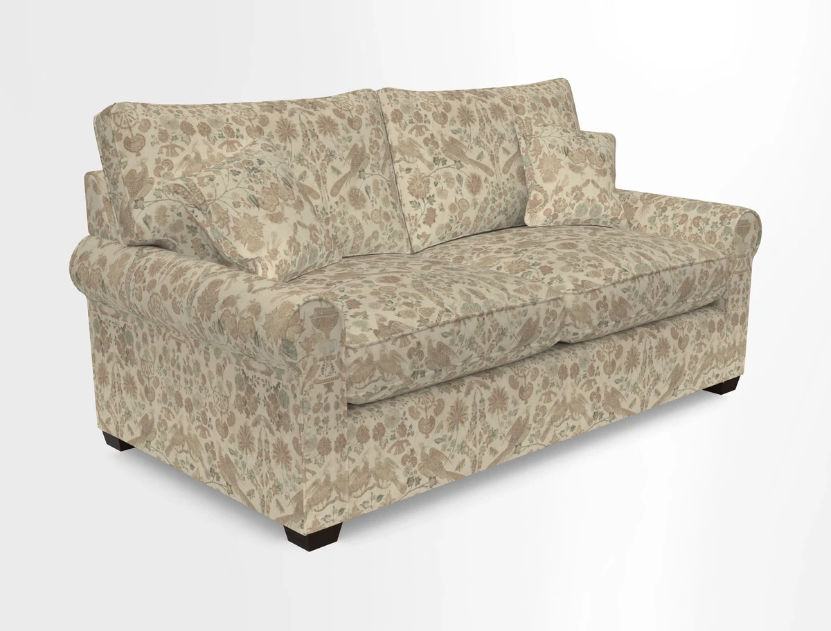Bignor 3 Seater Sofa in V&A Drawn From Nature Oak Tree Gold. Loose cover option available