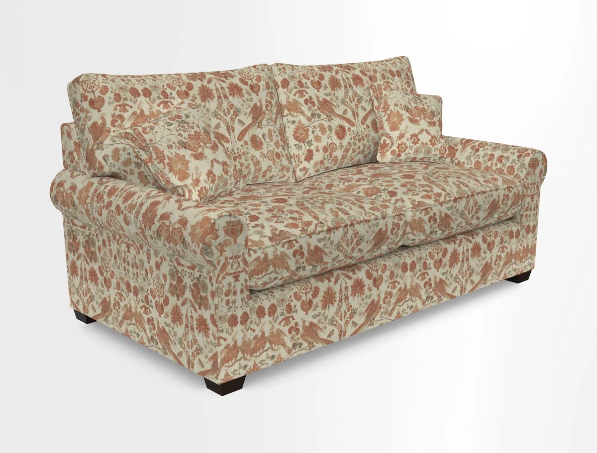 Bignor 3 Seater Sofa in V&A Drawn From Nature Oak Tree Gold. Loose cover option available