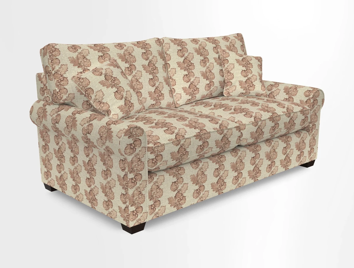 Bignor 3 Seater Sofa in V&A Drawn From Nature Oak Tree Gold. Loose cover option available