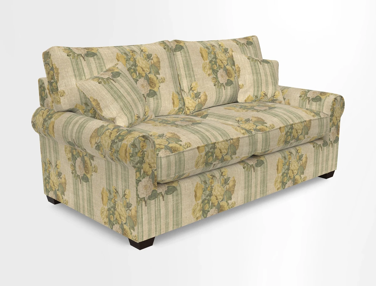 Bignor 3 Seater Sofa in V&A Drawn From Nature Oak Tree Gold. Loose cover option available