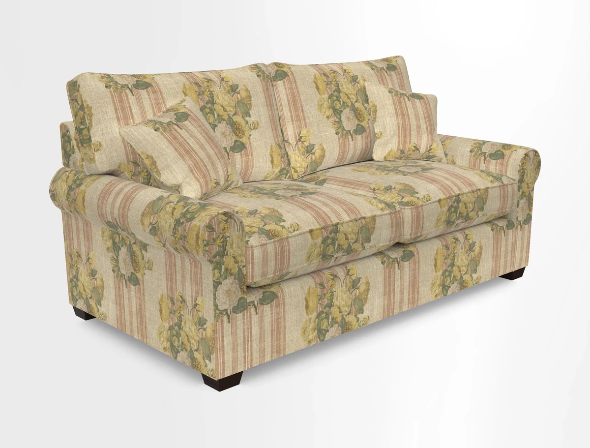 Bignor 3 Seater Sofa in V&A Drawn From Nature Oak Tree Gold. Loose cover option available