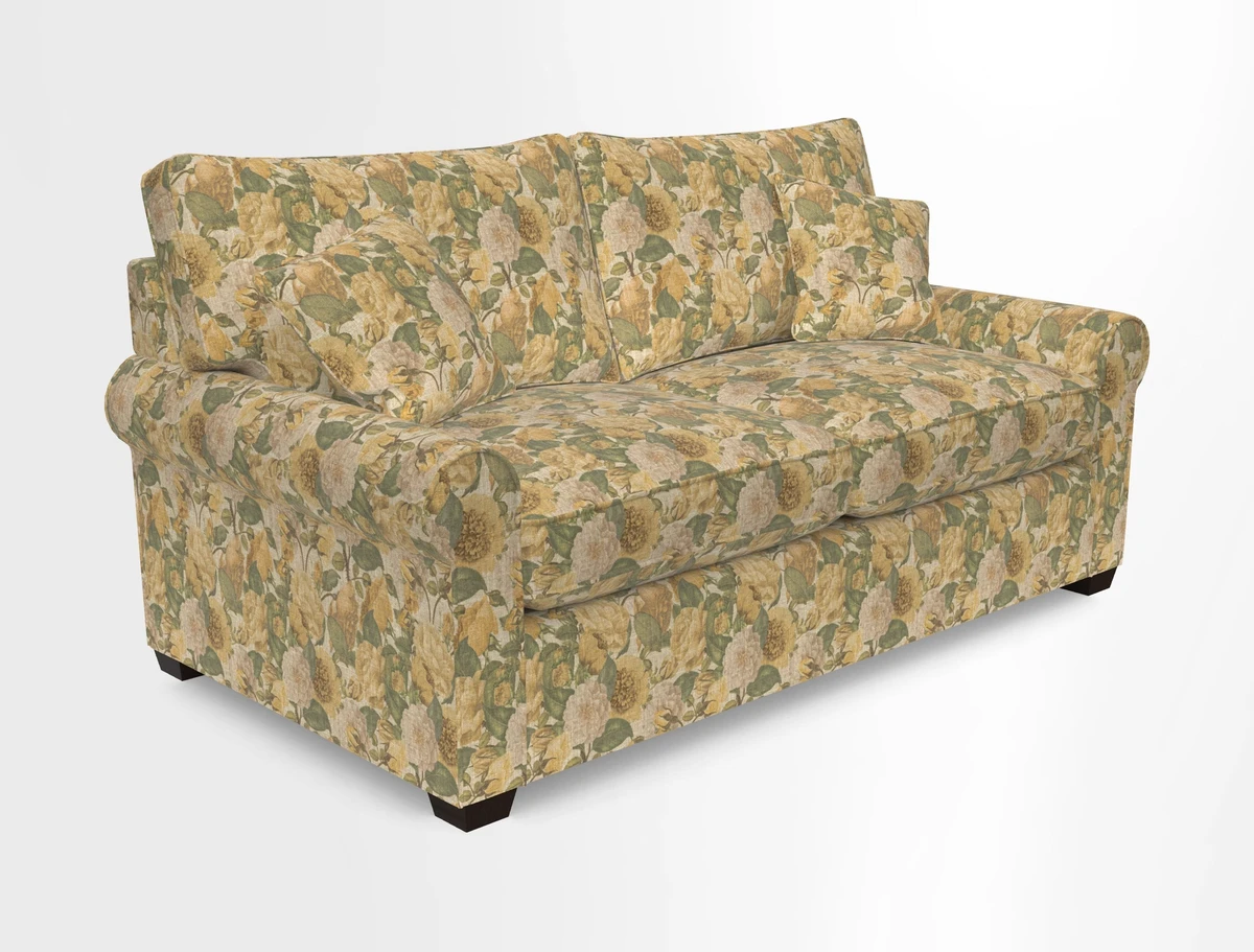Bignor 3 Seater Sofa in V&A Drawn From Nature Oak Tree Gold. Loose cover option available