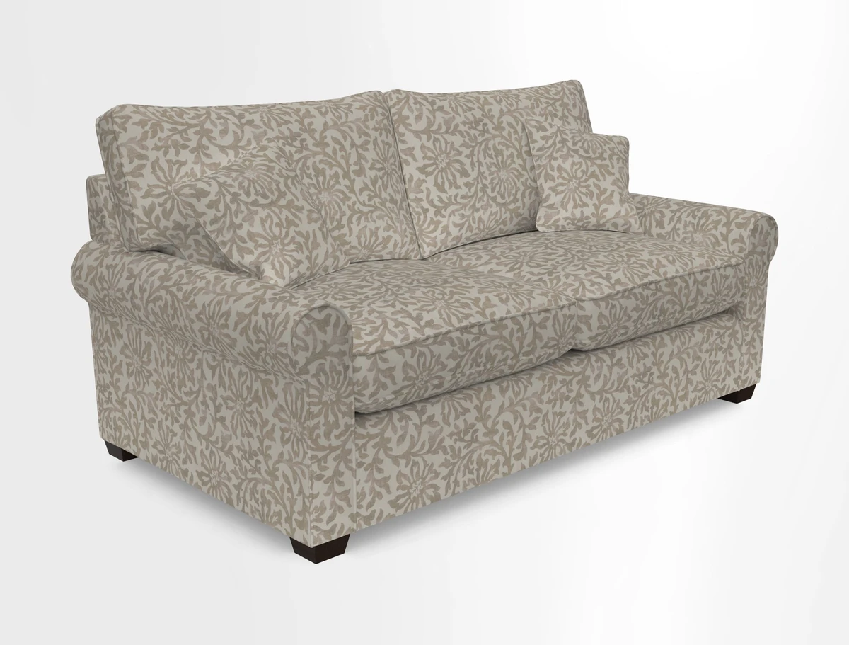 Bignor 3 Seater Sofa in V&A Drawn From Nature Oak Tree Gold. Loose cover option available