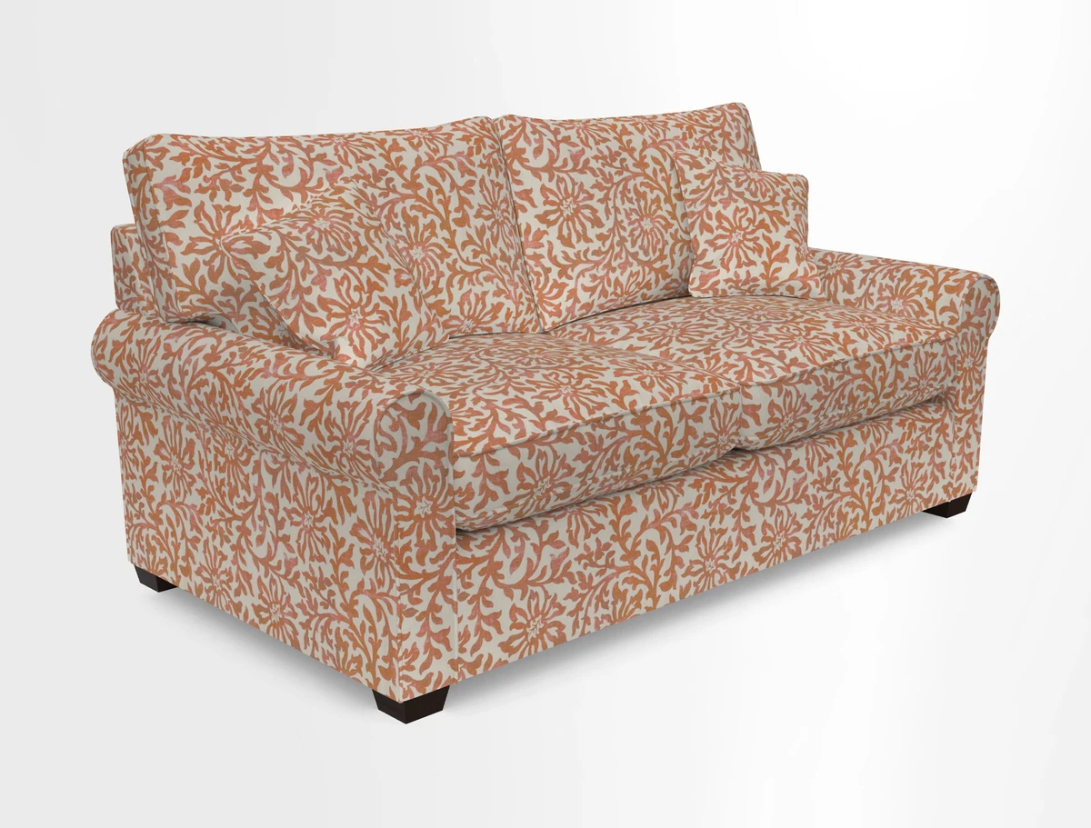 Bignor 3 Seater Sofa in V&A Drawn From Nature Oak Tree Gold. Loose cover option available