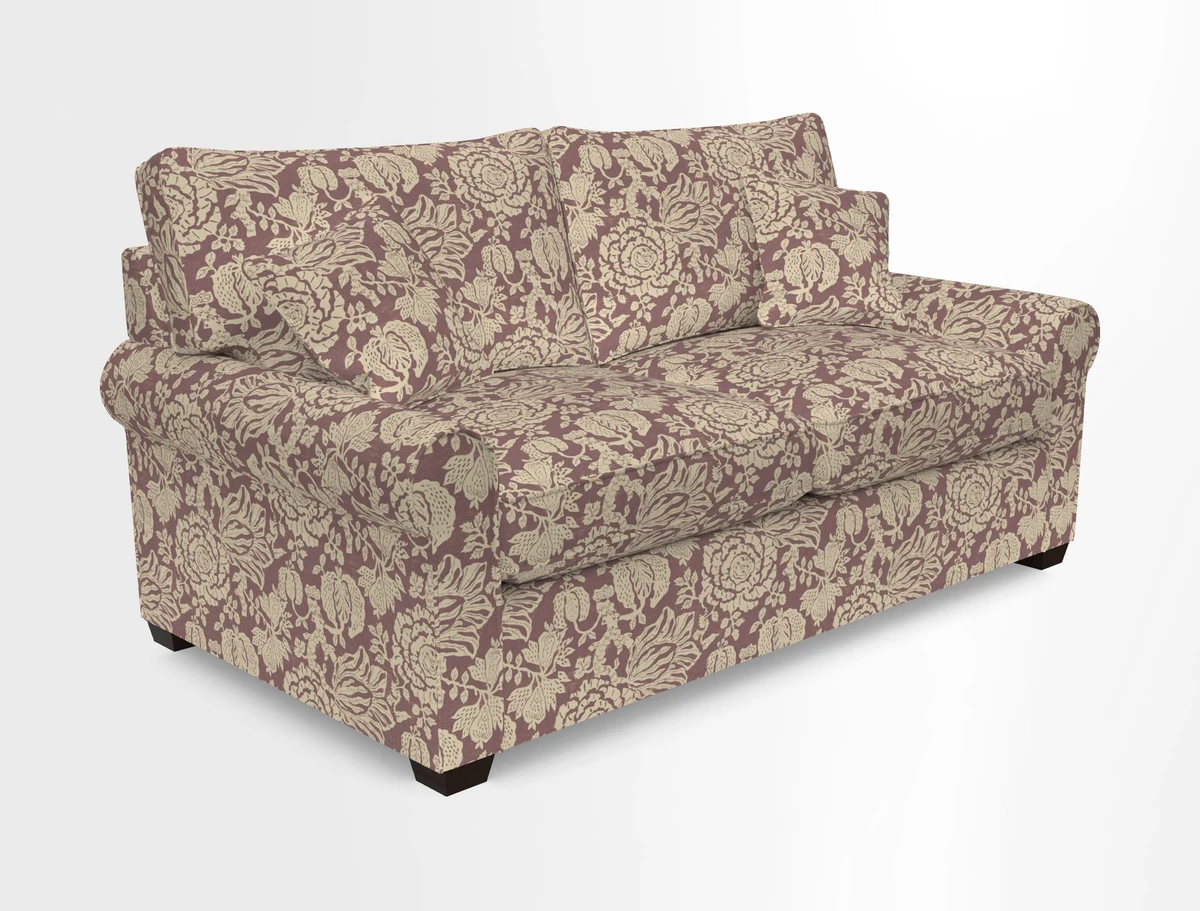 Bignor 3 Seater Sofa in V&A Drawn From Nature Oak Tree Gold. Loose cover option available