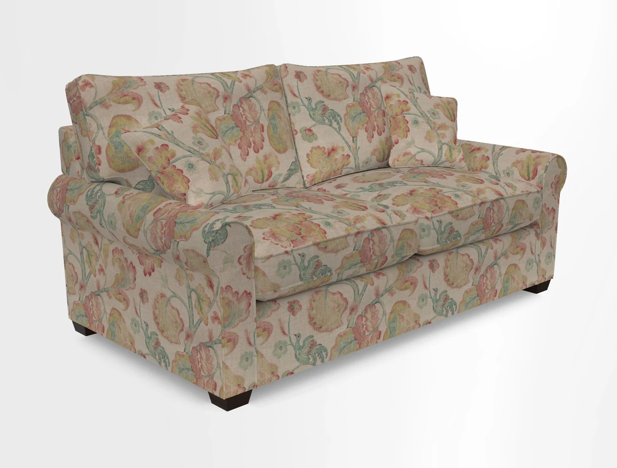 Bignor 3 Seater Sofa in V&A Drawn From Nature Oak Tree Gold. Loose cover option available