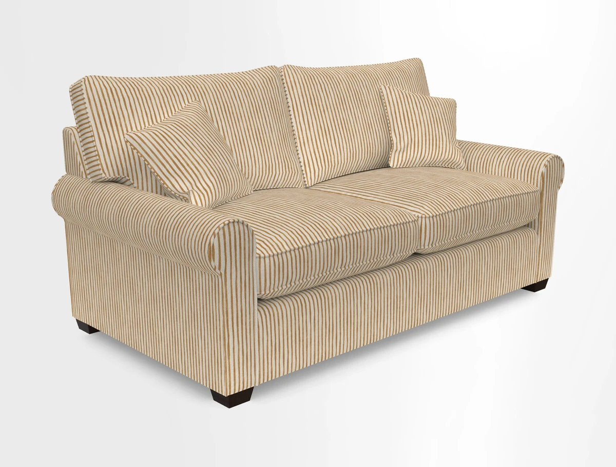 Bignor 3 Seater Sofa in V&A Drawn From Nature Oak Tree Gold. Loose cover option available