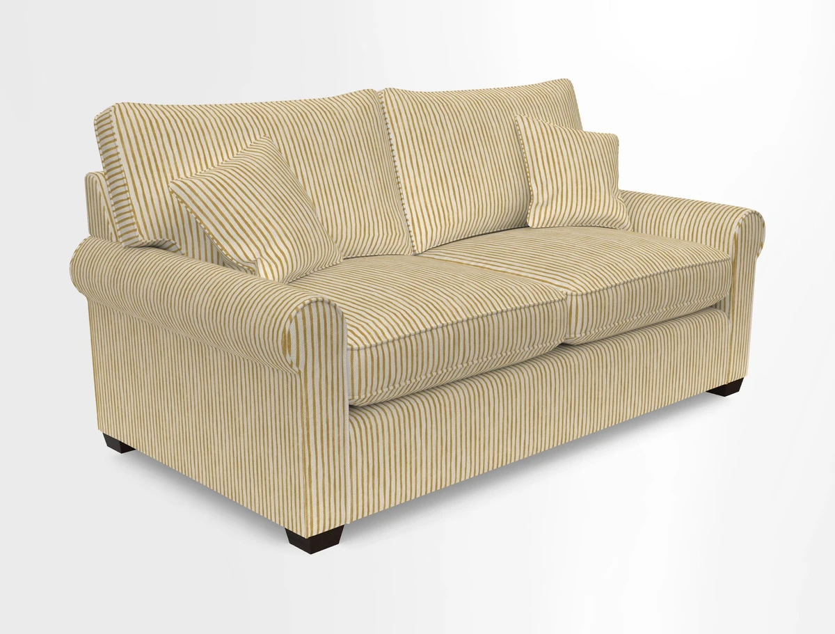 Bignor 3 Seater Sofa in V&A Drawn From Nature Oak Tree Gold. Loose cover option available