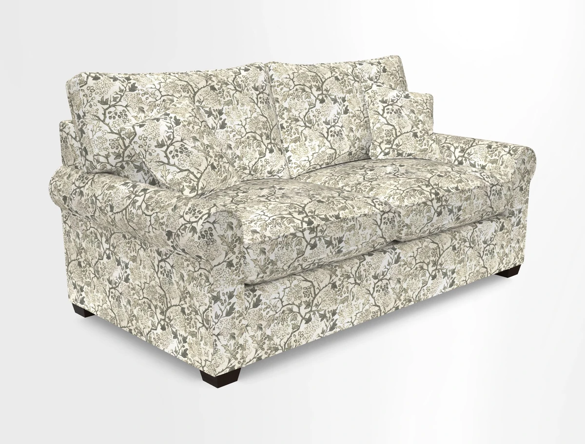 Bignor 3 Seater Sofa in V&A Drawn From Nature Oak Tree Gold. Loose cover option available