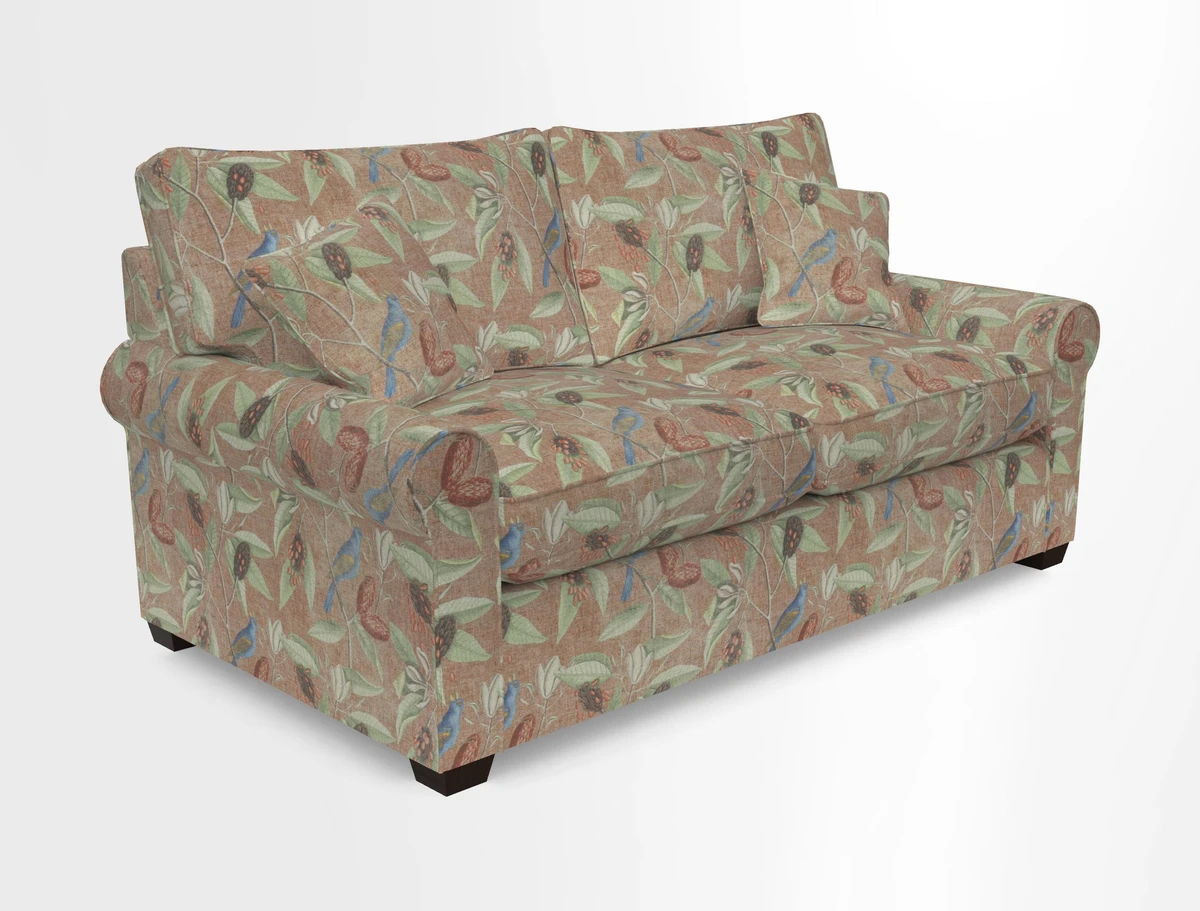 Bignor 3 Seater Sofa in V&A Drawn From Nature Oak Tree Gold. Loose cover option available