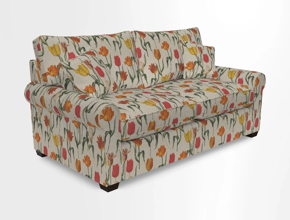 Bignor 3 Seater Sofa in V&A Drawn From Nature Oak Tree Gold. Loose cover option available