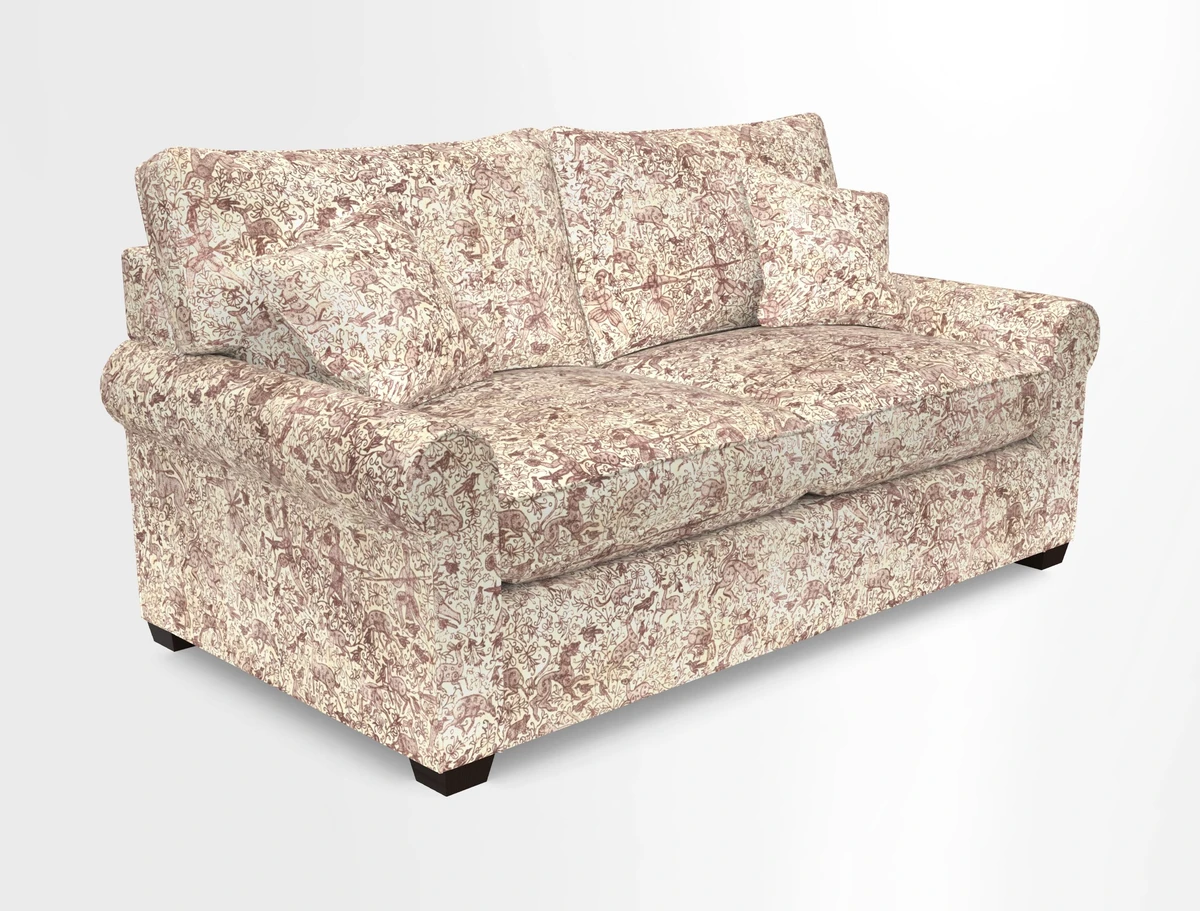 Bignor 3 Seater Sofa in V&A Drawn From Nature Oak Tree Gold. Loose cover option available