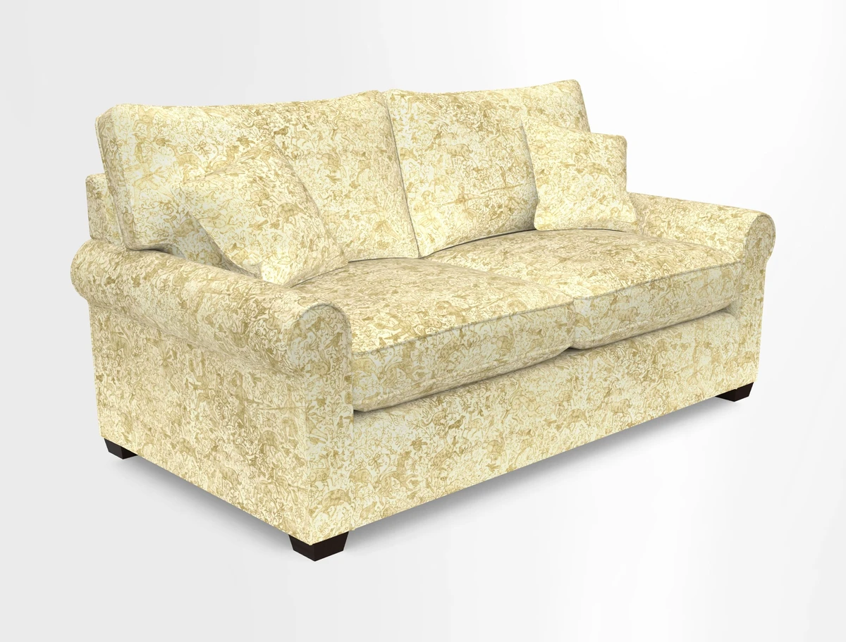 Bignor 3 Seater Sofa in V&A Drawn From Nature Oak Tree Gold. Loose cover option available
