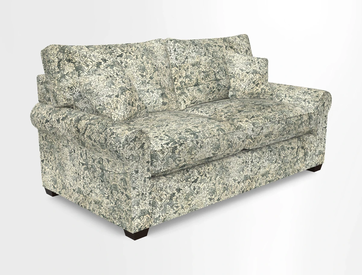Bignor 3 Seater Sofa in V&A Drawn From Nature Oak Tree Gold. Loose cover option available