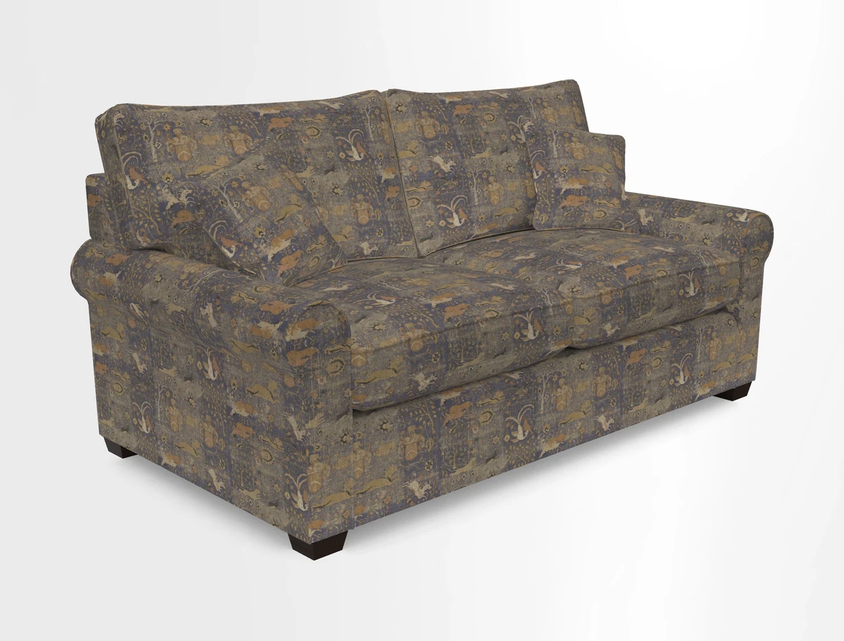 Bignor 3 Seater Sofa in V&A Drawn From Nature Oak Tree Gold. Loose cover option available