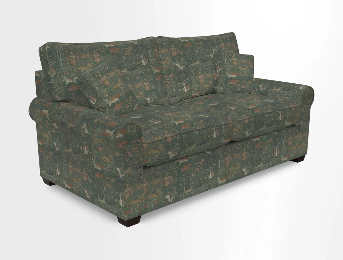 Bignor 3 Seater Sofa in V&A Drawn From Nature Oak Tree Gold. Loose cover option available