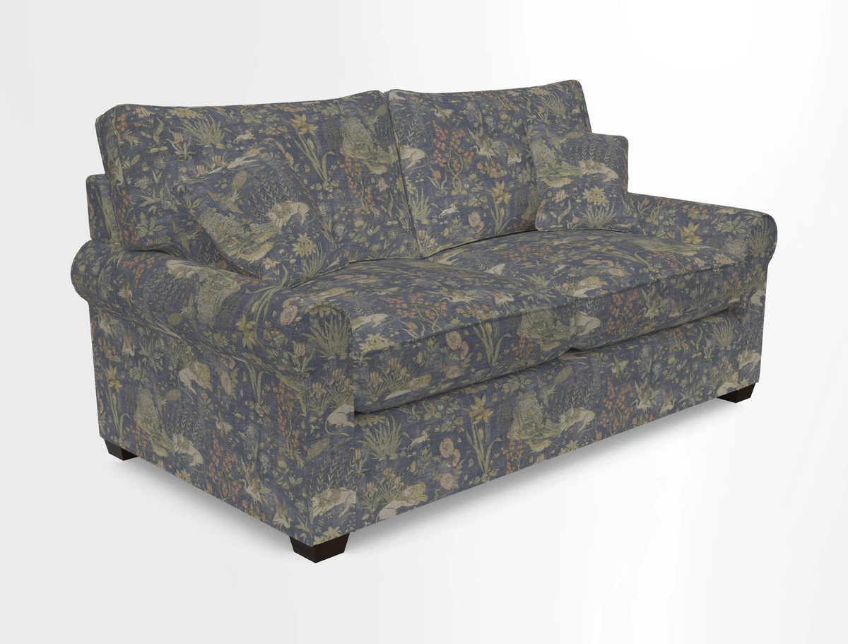 Bignor 3 Seater Sofa in V&A Drawn From Nature Oak Tree Gold. Loose cover option available