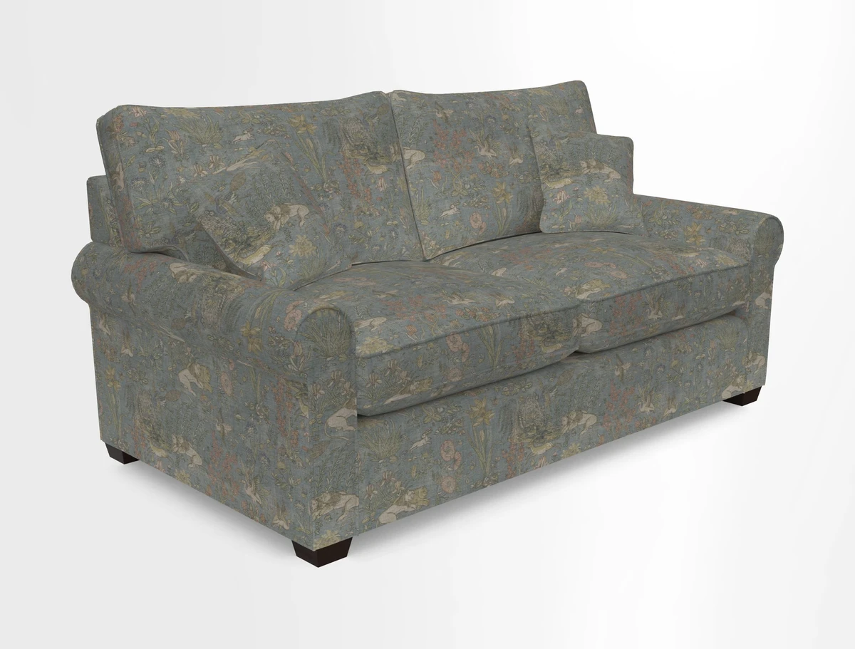 Bignor 3 Seater Sofa in V&A Drawn From Nature Oak Tree Gold. Loose cover option available