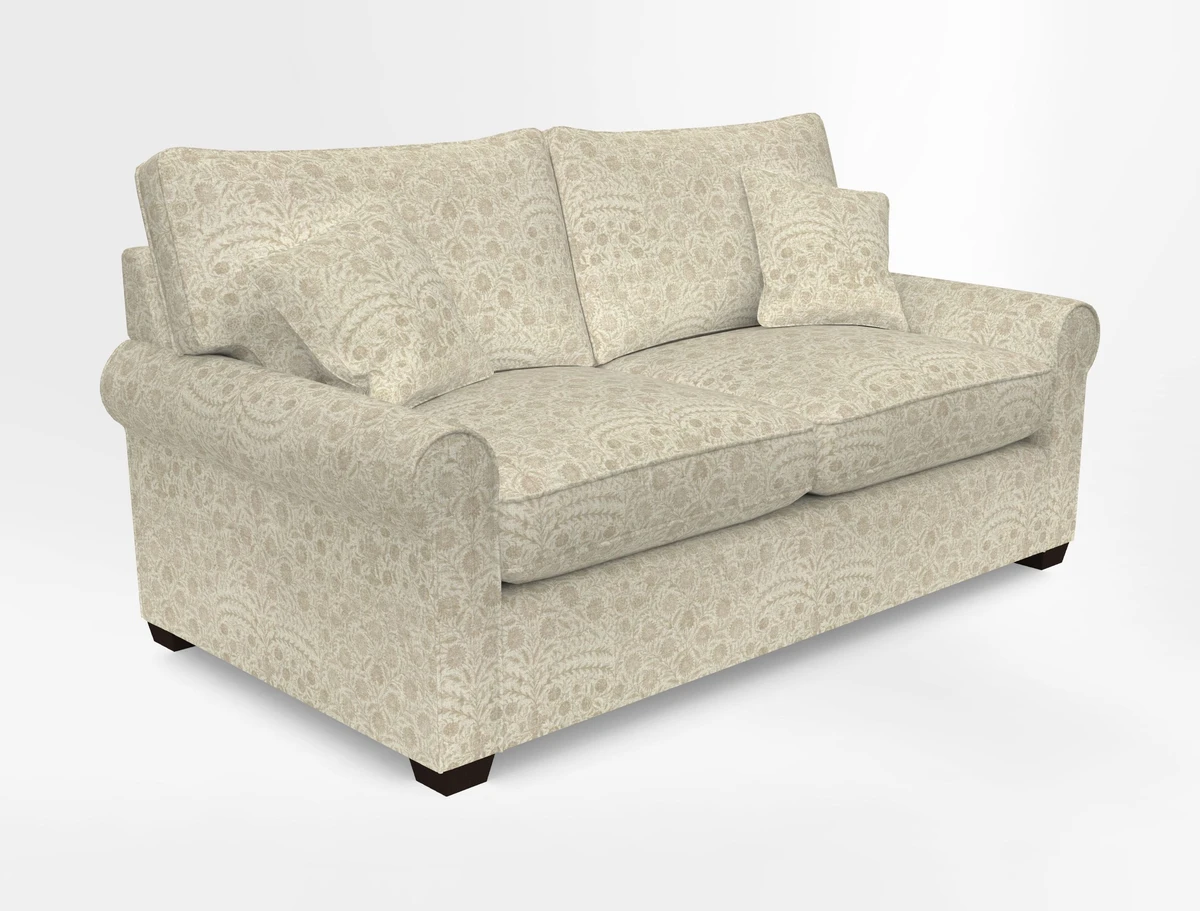 Bignor 3 Seater Sofa in V&A Drawn From Nature Oak Tree Gold. Loose cover option available