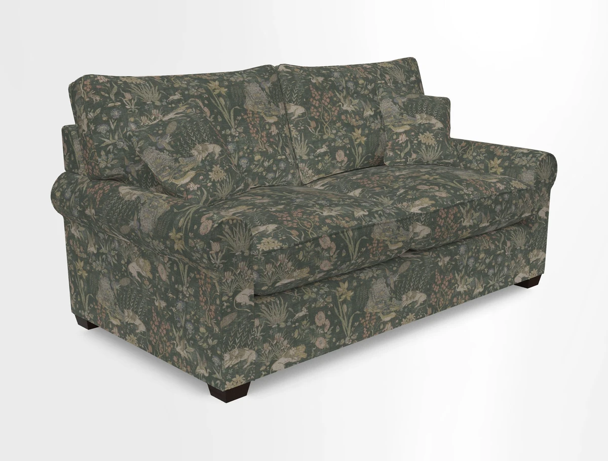 Bignor 3 Seater Sofa in V&A Drawn From Nature Oak Tree Gold. Loose cover option available