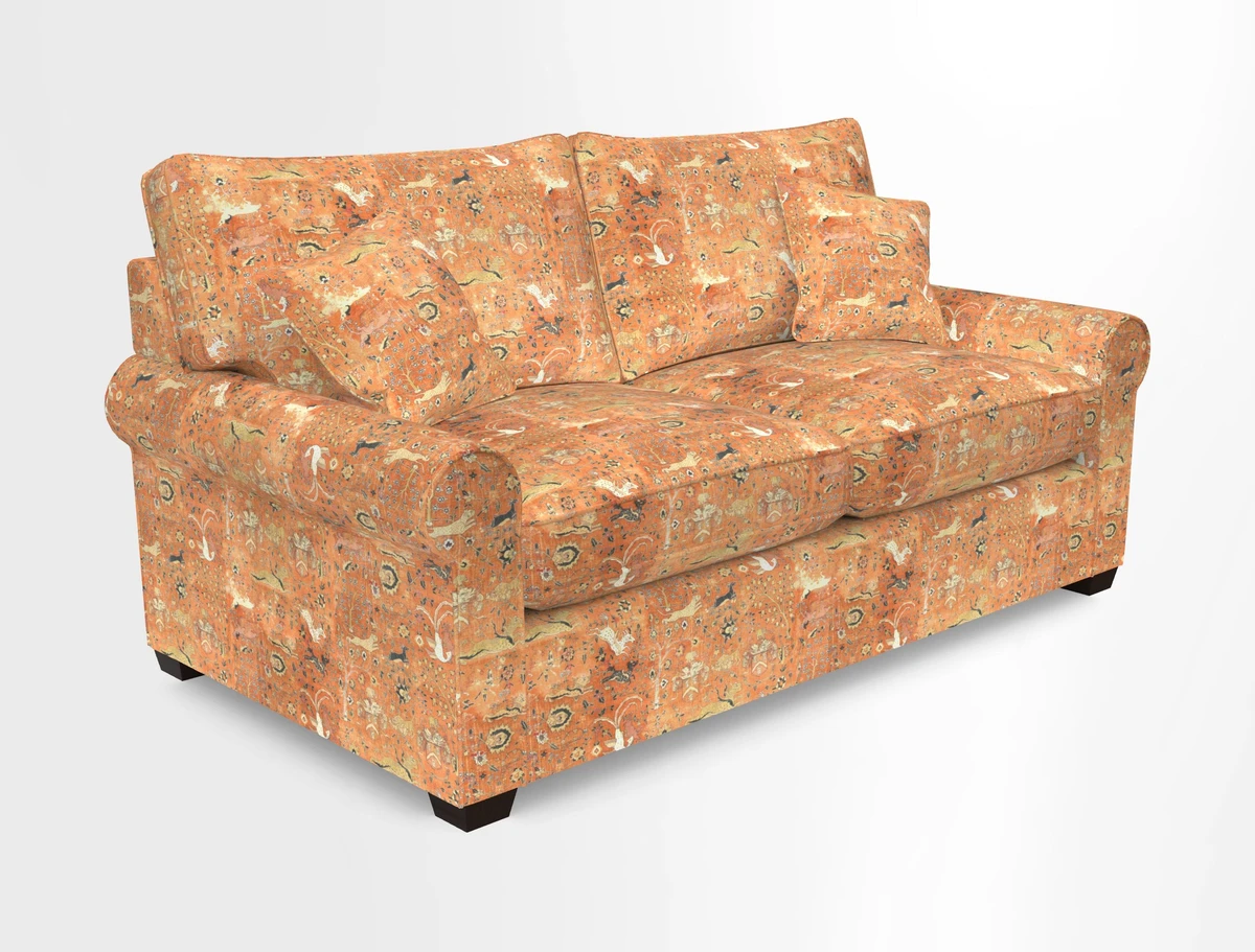 Bignor 3 Seater Sofa in V&A Drawn From Nature Oak Tree Gold. Loose cover option available