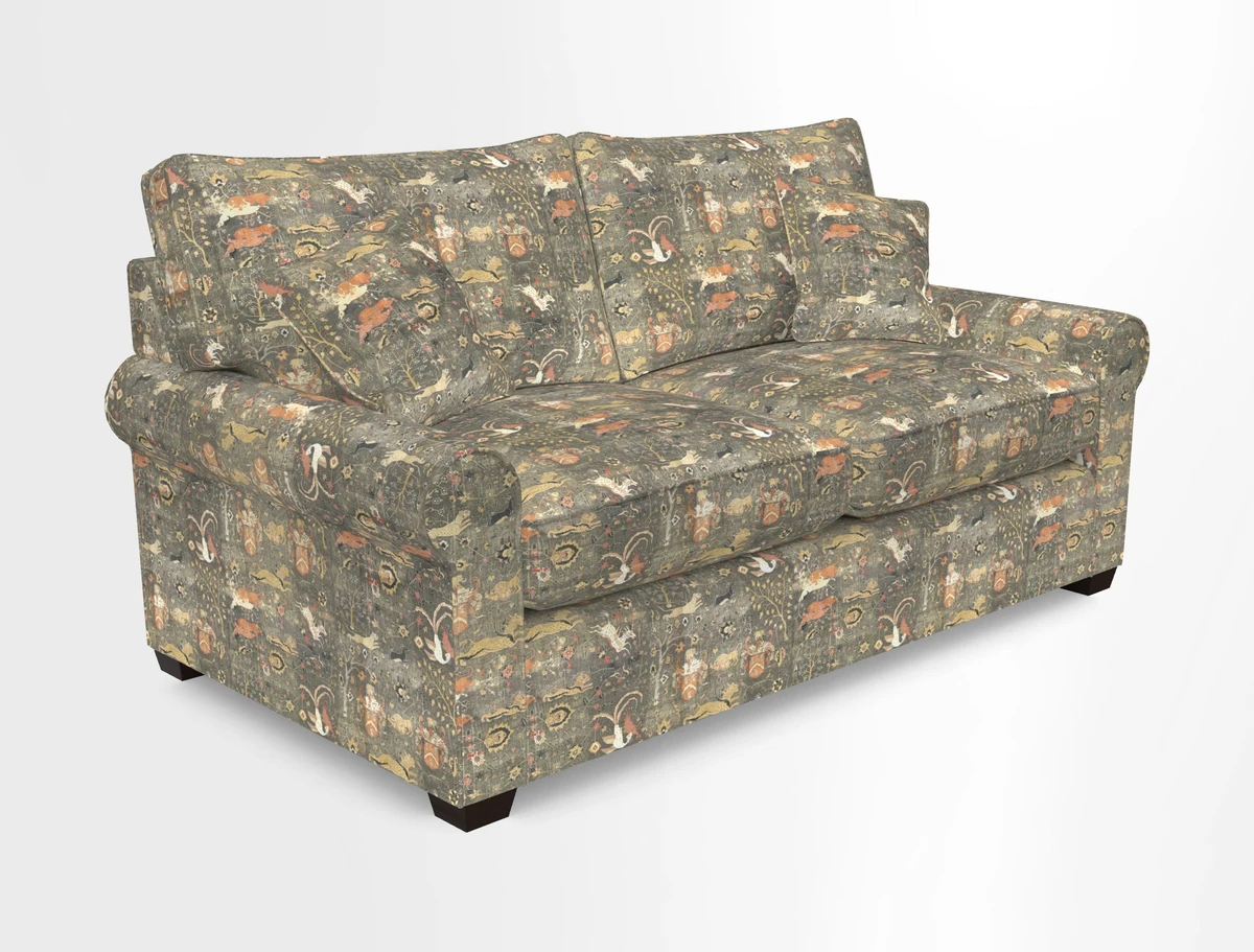 Bignor 3 Seater Sofa in V&A Drawn From Nature Oak Tree Gold. Loose cover option available