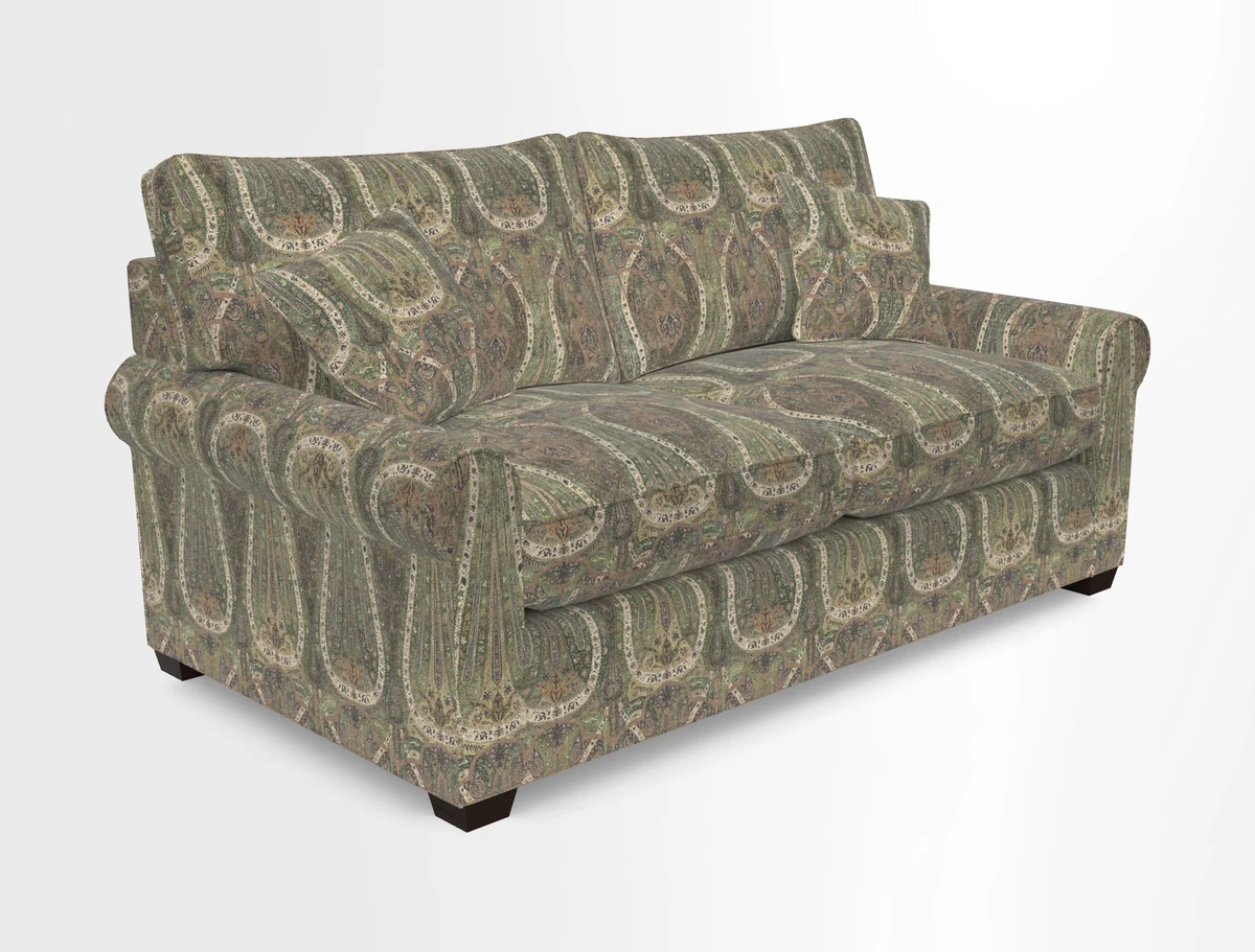 Bignor 3 Seater Sofa in V&A Drawn From Nature Oak Tree Gold. Loose cover option available