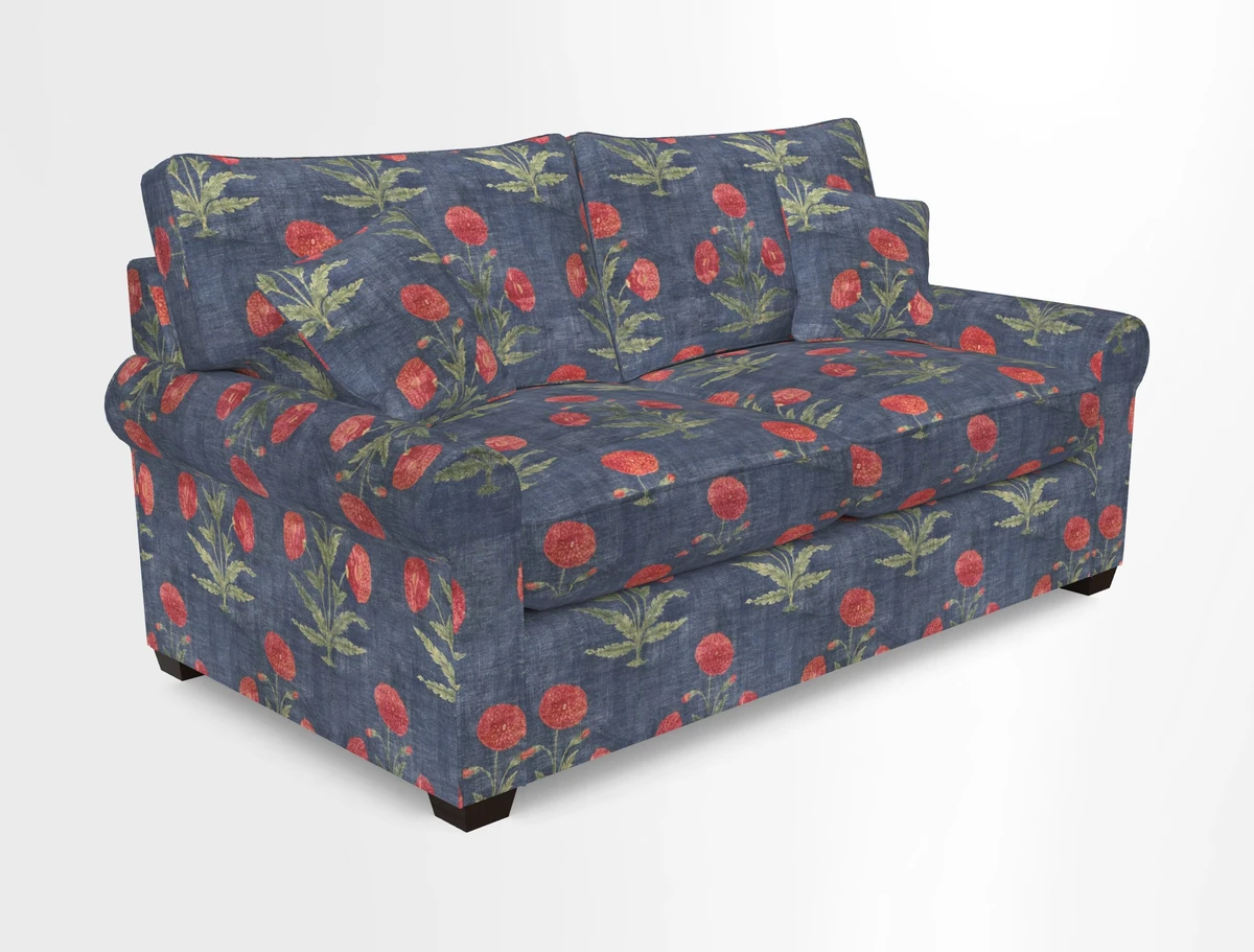 Bignor 3 Seater Sofa in V&A Drawn From Nature Oak Tree Gold. Loose cover option available