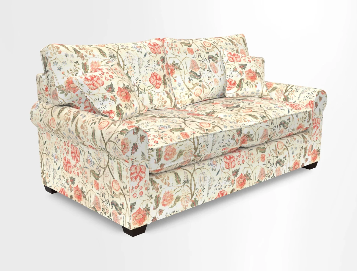 Bignor 3 Seater Sofa in V&A Drawn From Nature Oak Tree Gold. Loose cover option available