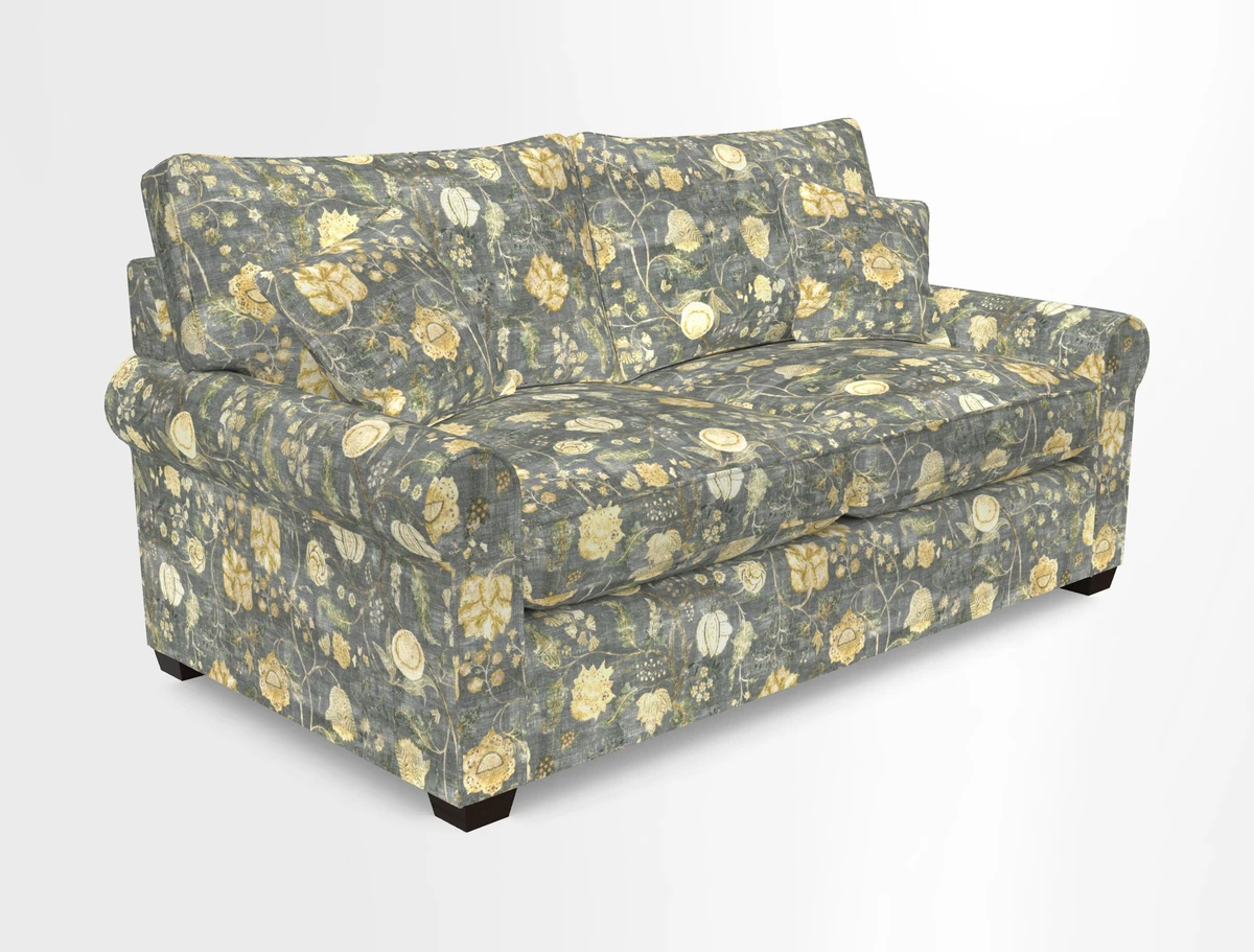 Bignor 3 Seater Sofa in V&A Drawn From Nature Oak Tree Gold. Loose cover option available
