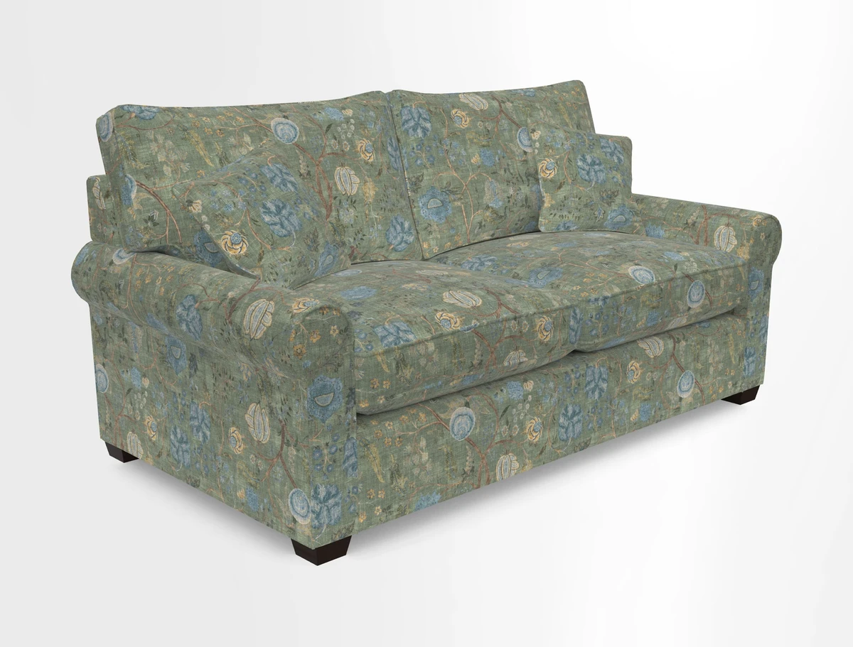 Bignor 3 Seater Sofa in V&A Drawn From Nature Oak Tree Gold. Loose cover option available