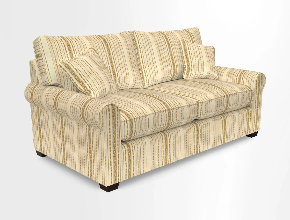 Bignor 3 Seater Sofa in V&A Drawn From Nature Oak Tree Gold. Loose cover option available