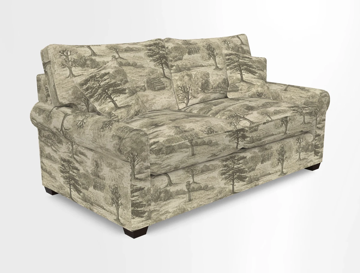 Bignor 3 Seater Sofa in V&A Drawn From Nature Oak Tree Gold. Loose cover option available