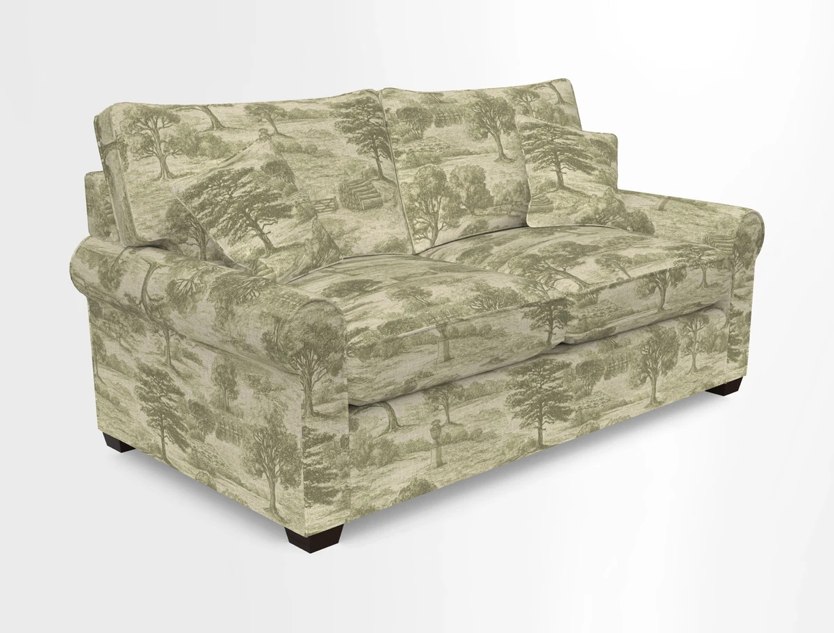 Bignor 3 Seater Sofa in V&A Drawn From Nature Oak Tree Gold. Loose cover option available