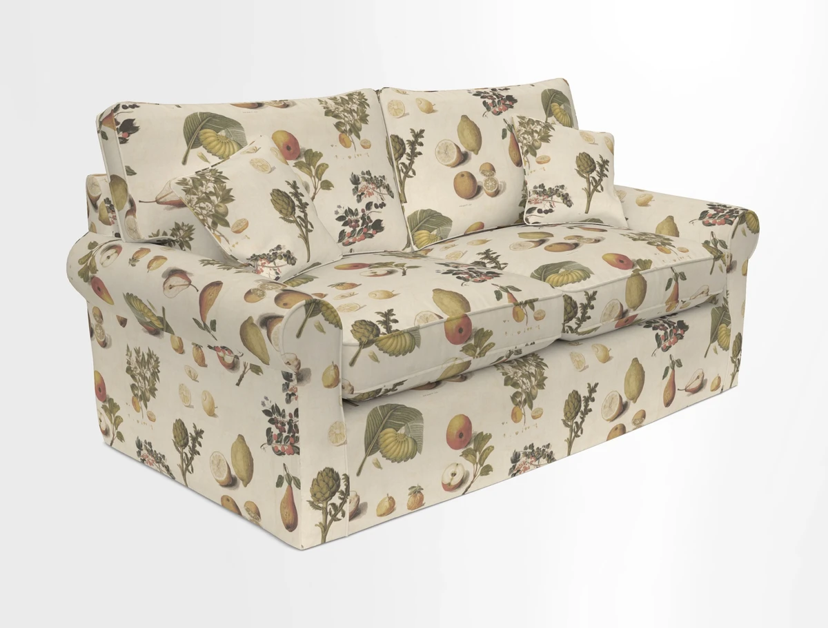 Bignor 3 Seater Sofa in V&A Drawn From Nature Oak Tree Gold. Loose cover option available