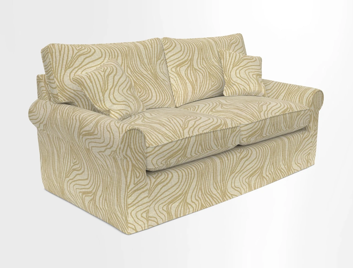 Bignor 3 Seater Sofa in V&A Drawn From Nature Oak Tree Gold. Loose cover option available