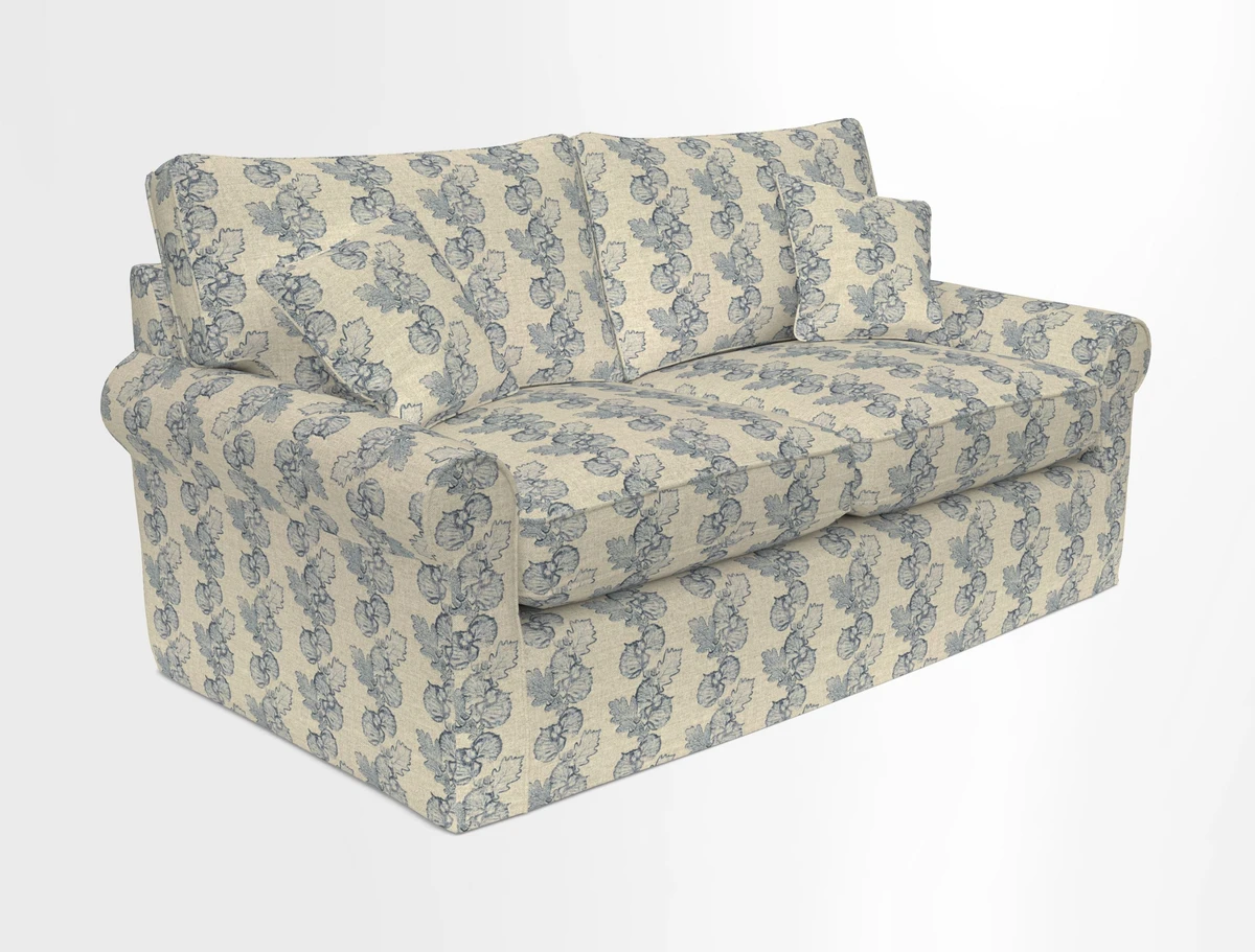 Bignor 3 Seater Sofa in V&A Drawn From Nature Oak Tree Gold. Loose cover option available