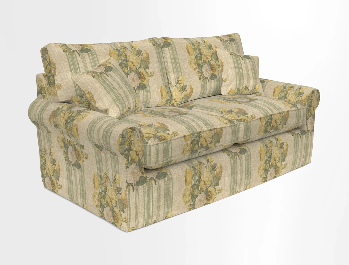 Bignor 3 Seater Sofa in V&A Drawn From Nature Oak Tree Gold. Loose cover option available