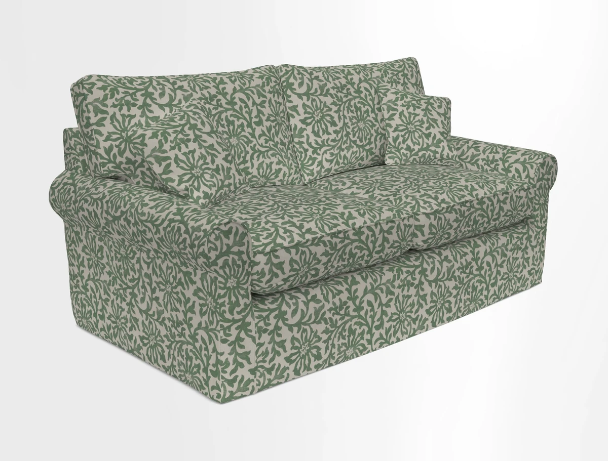 Bignor 3 Seater Sofa in V&A Drawn From Nature Oak Tree Gold. Loose cover option available